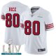 San Francisco 49ers #80 Jerry Rice White Rush Super Bowl LIV Bound Youth Stitched NFL Vapor Untouchable Limited Jersey