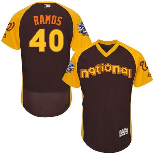 Washington Nationals #40 Wilson Ramos Brown Flexbase Collection 2016 All-Star National League Stitched MLB Jersey