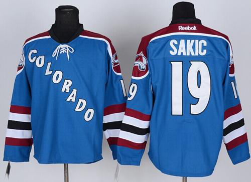 Colorado Avalanche #19 Joe Sakic Stitched Blue Third NHL Jersey