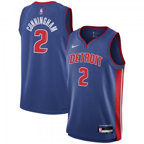 Youth Detroit Pistons Cade Cunningham Nike Blue Swingman Jersey - Icon Edition