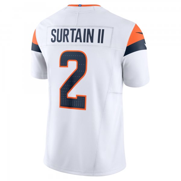 Men's Denver Broncos Patrick Surtain II Nike White Vapor F.U.S.E. Limited Jersey