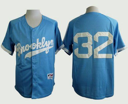 Los Angeles Dodgers #32 Sandy Koufax Light Blue Cooperstown Stitched MLB Jersey