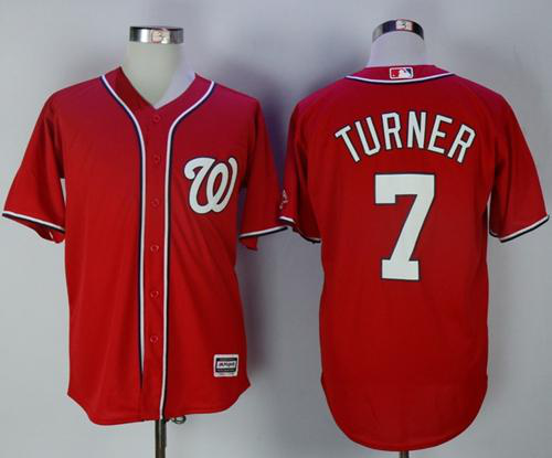 Washington Nationals #7 Trea Turner Red New Cool Base Stitched MLB Jersey