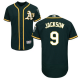 Oakland Athletics #9 Reggie Jackson Green Flexbase Collection Stitched MLB Jersey