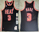 Men's Miami Heat #3 Dwyane Wade Black Retirement Edition Hardwood Classics Soul AU Stitched Throwback Jersey