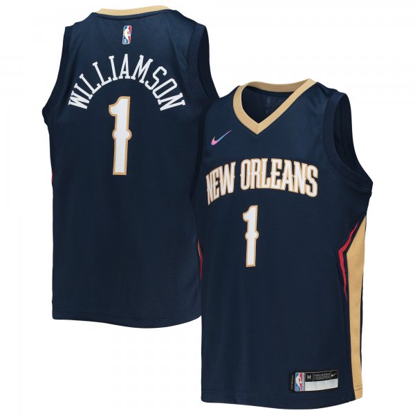 Youth New Orleans Pelicans Zion Williamson Nike Navy 2021/22 Diamond Swingman Jersey - Icon Edition