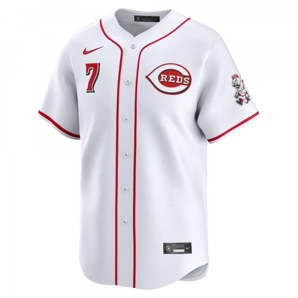 Men's Cincinnati Reds Spencer Steer Nike White Home Limited Player Jersey