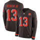 Nike Cleveland Browns #13 Odell Beckham Jr Brown Team Color Men's Stitched NFL Limited Therma Long Sleeve Jersey