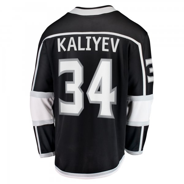 Men's Los Angeles Kings Arthur Kaliyev Fanatics Black Home Breakaway Player Jersey