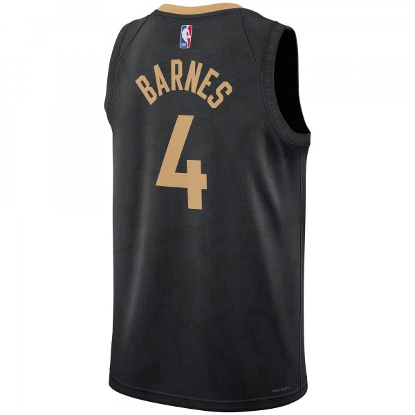 Unisex Toronto Raptors Scottie Barnes Nike Black 2022/23 Swingman Jersey - City Edition