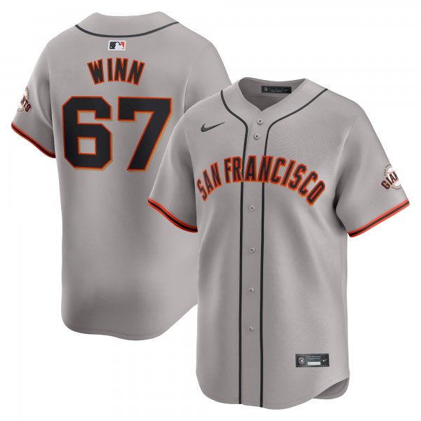 Men's San Francisco Giants Keaton Winn Nike Gray Away Limited Player Jersey