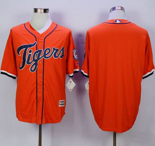 Detroit Tigers Blank Orange New Cool Base Stitched MLB Jersey