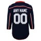 Youth Columbus Blue Jackets  Navy Home Replica Custom Jersey