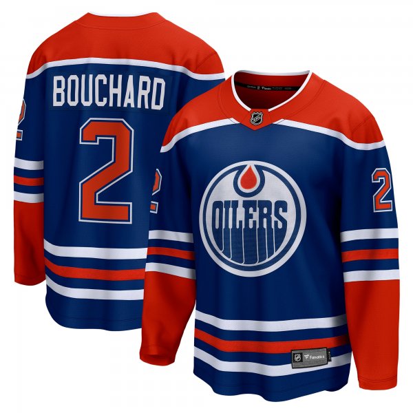 Men's Edmonton Oilers Evan Bouchard Fanatics Royal Home Breakaway Player Jersey