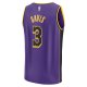 Youth Los Angeles Lakers Anthony Davis Fanatics Purple Fast Break Player Jersey - Statement Edition