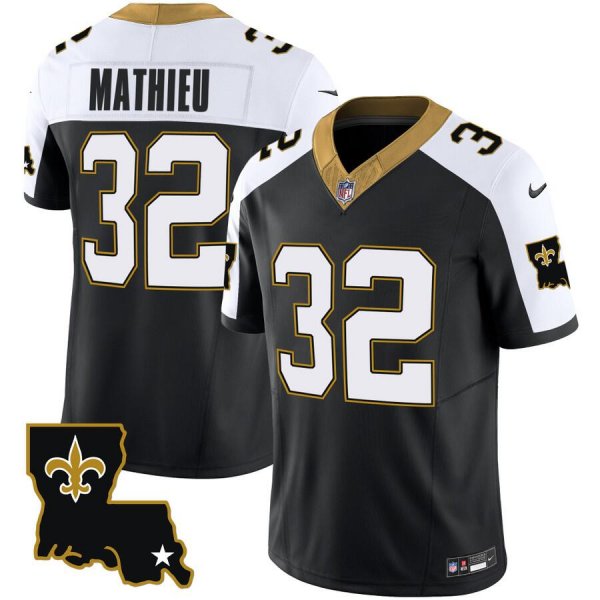 Men's New Orleans Saints #32 Tyrann Mathieu Black 2023 FUSE 1987 Legacy Vapor Stitched Jersey