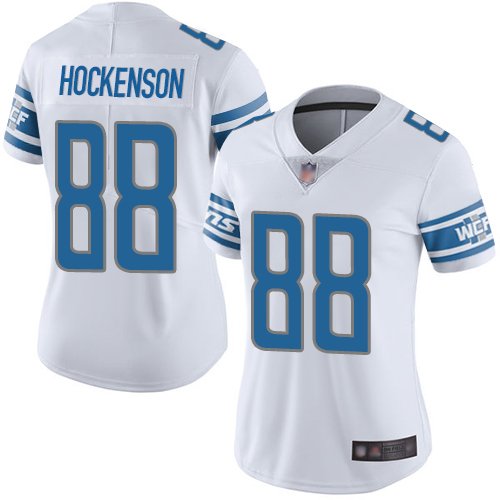 Detroit Lions #88 T.J. Hockenson White Women's Stitched NFL Vapor Untouchable Limited Jersey