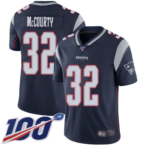 New England Patriots #32 Devin McCourty Navy Blue Team Color Men's Stitched NFL 100th Season Vapor Limited Jersey