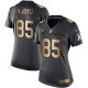 Nike Cleveland Browns #85 David Njoku Black Women's Stitched NFL Limited Gold Salute to Service Jersey