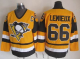 Men's Pittsburgh Penguins #66 Mario Lemieux Yellow Throwback NHL Jersey