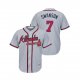 Men's Atlanta Braves Dansby Swanson Majestic Road 2019 Cool Base MLB Jersey