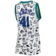 Women's Dallas Mavericks Dirk Nowitzki Mitchell & Ness White 1998 Doodle Swingman Jersey