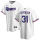 Men's Texas Rangers #31 Max Scherzer White Home  Cool Base Jersey