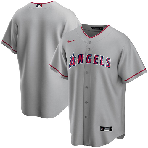 Men's Nike Los Angeles Angels Blank Gray Road 2020 MLB Jersey