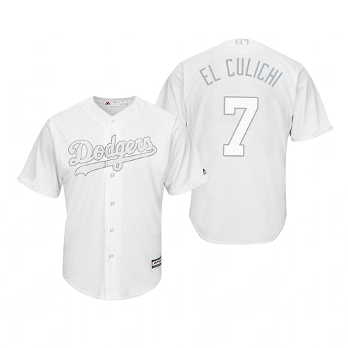 Los Angeles Dodgers Julio Urias El Culichi White 2019 Players Weekend MLB Jersey