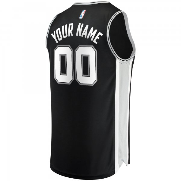 Men's San Antonio Spurs Fanatics Black Fast Break Custom Replica Jersey - Icon Edition