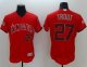 Los Angeles Angels of Anaheim #27 Mike Trout Red Fashion Stars And Stripes Flexbase Stitched MLB Jersey