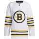 Men's Boston Bruins adidas White 100th Anniversary Primegreen Jersey