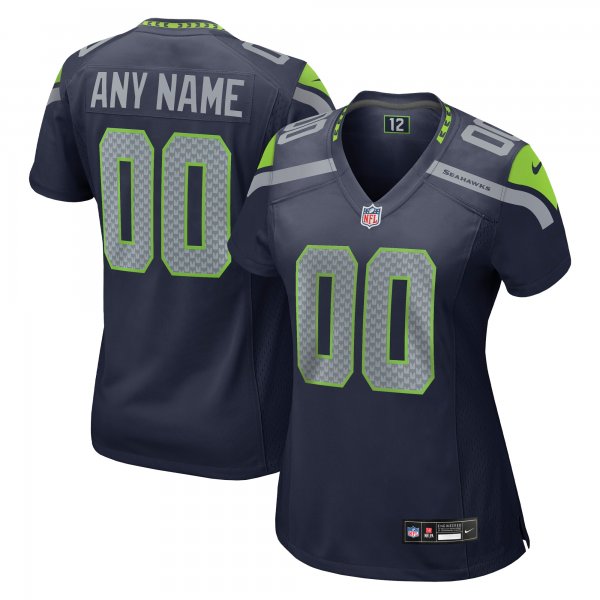 Women's Seattle Seahawks Nike College Navy Custom Game Jersey