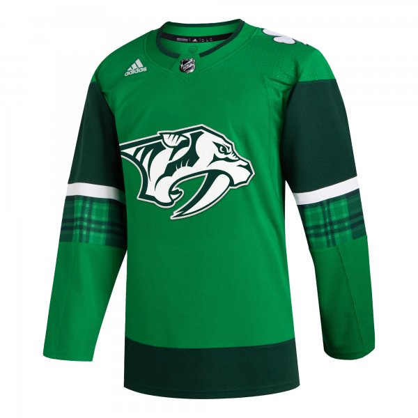 Men's Nashville Predators  adidas Kelly Green 2023 St. Patrick's Day Primegreen Jersey