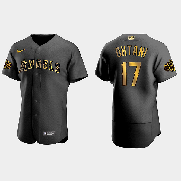 Men's Los Angeles Angels #17 Shohei Ohtani 2022 MLB All-Star Game Flex Base Jersey - Black