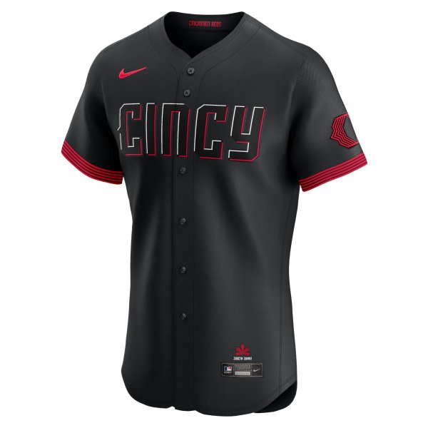 Men's Cincinnati Reds  Nike Black City Connect Elite Jersey