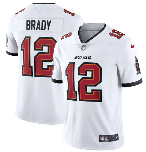 Men's Nike Tampa Bay Buccaneers #12 Tom Brady White Vapor Limited Jersey