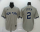 Men's New York Yankees #2 Derek Jeter Gray Stitched MLB Cool Base Nike Jersey