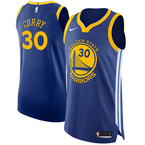 Men's Nike Golden State Warriors #30 Stephen Curry Blue Icon Edition NBA Jersey