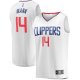 Men's LA Clippers Terance Mann Fanatics White Fast Break Player Jersey - Association Edition