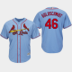 Men's St. Louis Cardinals #46 Paul Goldschmidt Horizon Blue Majestic Cool Base Alternate Jersey