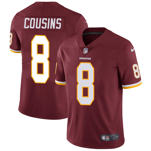 Nike Washington Redskins #8 Kirk Cousins Burgundy Red Team Color Men's Stitched NFL Vapor Untouchable Limited Jersey