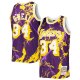 Men's Los Angeles Lakers Shaquille O'Neal Mitchell & Ness Purple 1996/97 Hardwood Classics Marble Swingman Jersey