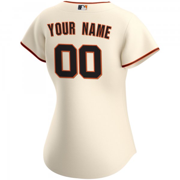 Women's San Francisco Giants Nike Cream Home Replica Custom Jersey