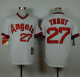 Los Angeles Angels of Anaheim #27 Mike Trout White 1980 Turn Back The Clock Stitched MLB Jersey