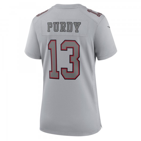 Women's San Francisco 49ers Brock Purdy Nike Gray Super Bowl LVIII Atmosphere Fashion Game Jersey