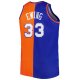 Men's New York Knicks Mitchell & Ness Blue/Orange Big & Tall Hardwood Classics 1991/92 Split Swingman Jersey