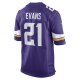 Men's Minnesota Vikings Akayleb Evans Nike Purple Game Player Jersey