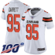 Women's Cleveland Browns #95 Myles Garrett WhiteStitched NFL 100th Season Vapor Limited Jersey