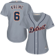 Detroit Tigers #6 Al Kaline Grey Road Women's Stitched MLB Jersey